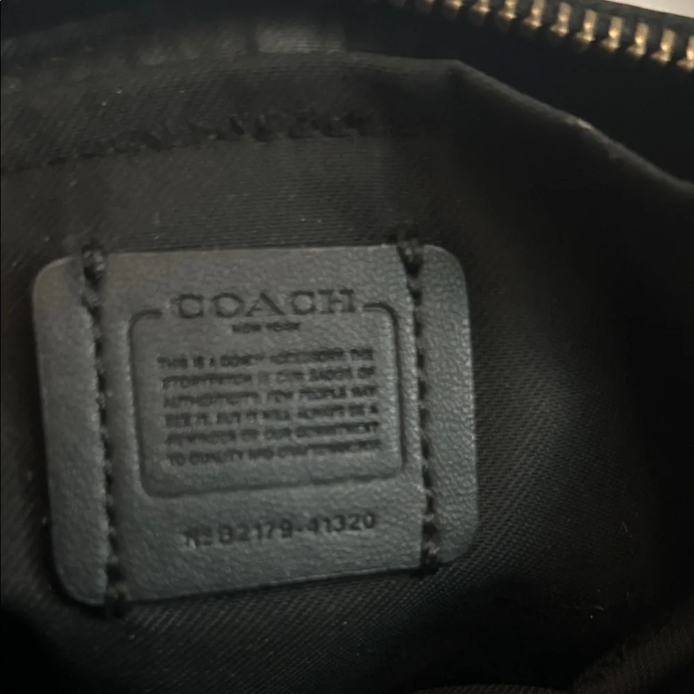 Coach Black Leather Crossbody Bag with Gold Details - Picture 2 of 5